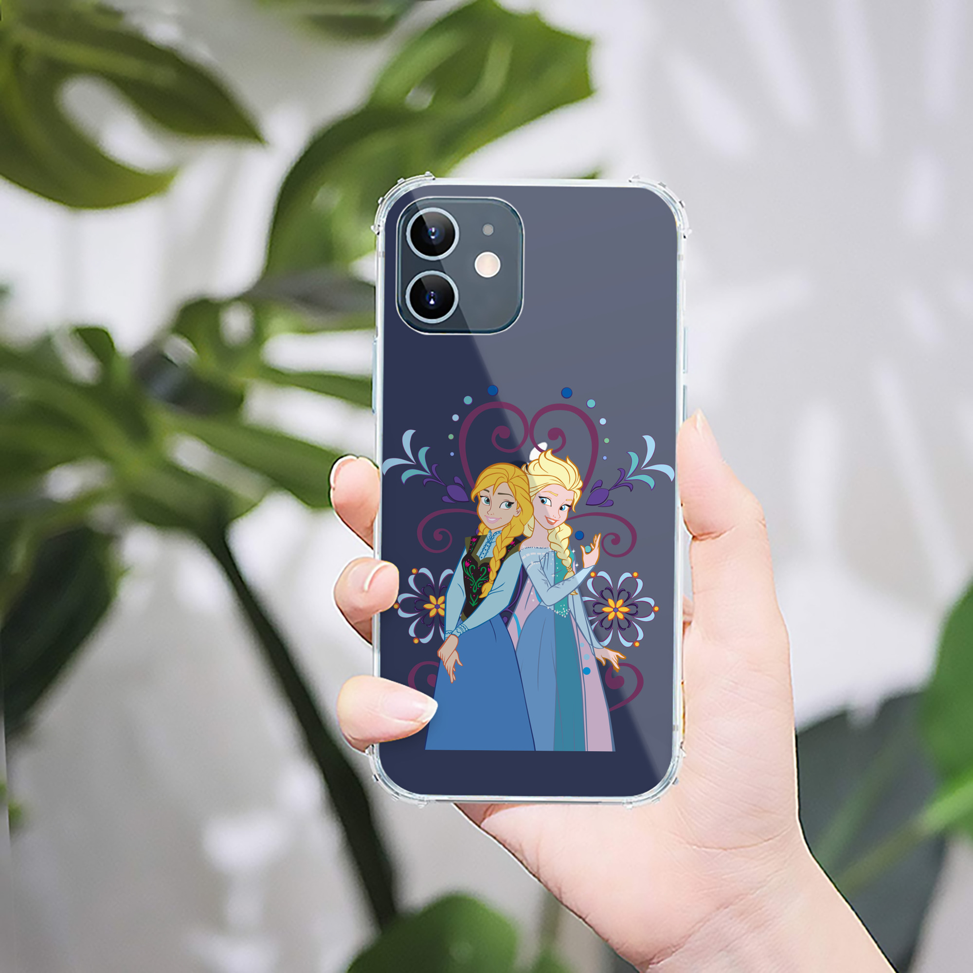 （画像用） アナと雪の女王 アンナ エルサ Frozen Anna Elsa 【iPhone 12シリーズ対応】透明スマホケース（クリアソフトケース）